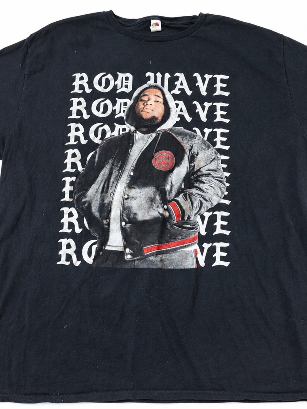 Fruit of the Loom Black Graphic Tee with Red Accents
